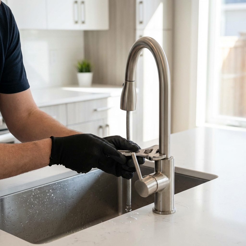 Handyman Fixing Kitchen Sink
